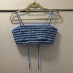 Kisuii Adrianna smocked bikini top size large